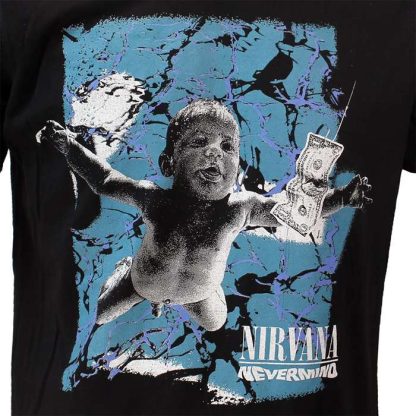 Band Merchandise Nirvana Cracked Nevermind Cover T-Shirt - Image 3