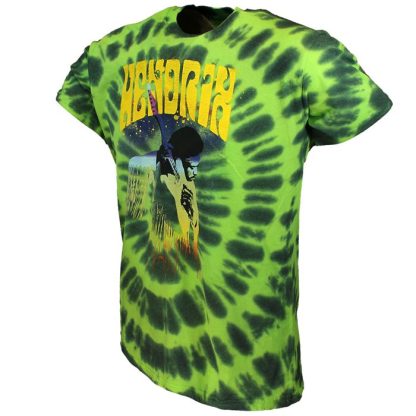 Band Merchandise Jimi Hendrix Hear The Vibe Dip Dye T-Shirt - Image 3