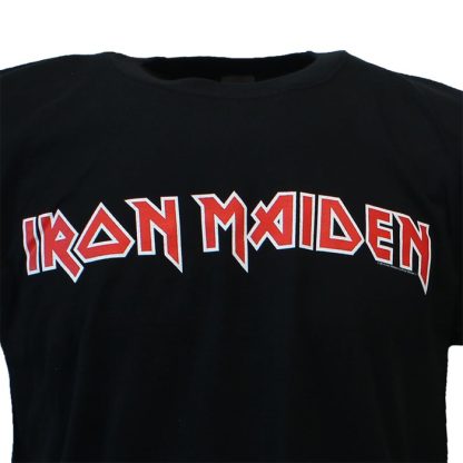 Band Merchandise Iron Maiden Band Logo T-Shirt Black - Image 3