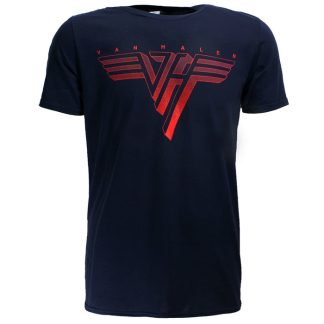 Band Merchandise Eddy Van Halen Classic Red Logo T-Shirt