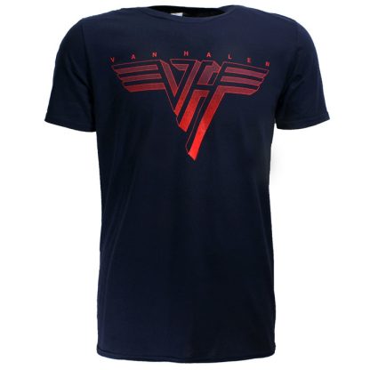 Band Merchandise Eddy Van Halen Classic Red Logo T-Shirt