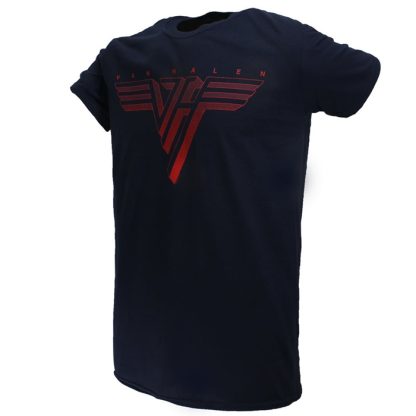 Band Merchandise Eddy Van Halen Classic Red Logo T-Shirt - Image 2