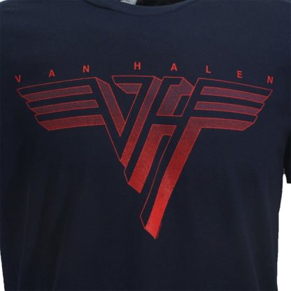 Band Merchandise Eddy Van Halen Classic Red Logo T-Shirt - Image 3