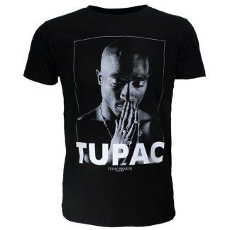 Band Merchandise 2PAC Tupac Praying T-Shirt Black