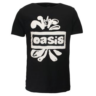Band Merchandise Oasis Splatter Logo Official Band T-Shirt
