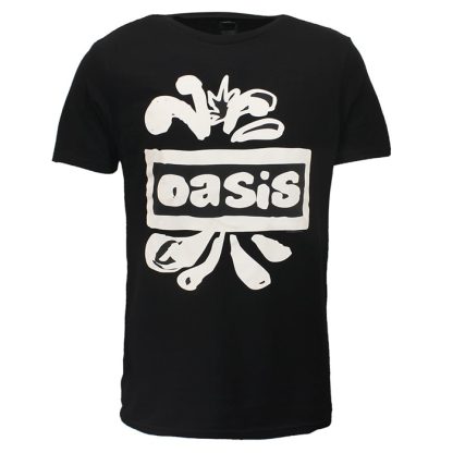 Band Merchandise Oasis Splatter Logo Official Band T-Shirt