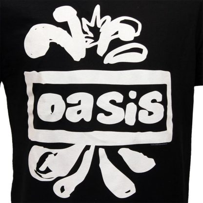Band Merchandise Oasis Splatter Logo Official Band T-Shirt - Image 3