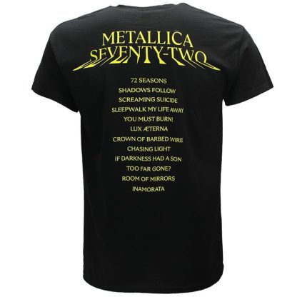 Band Merchandise Metallica 72 Seasons Burnt Crib T-Shirt - Image 3