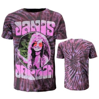 Band Merchandise Janis Joplin Pink Shades Dip Dye T-Shirt