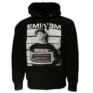 Band Merchandise Eminem Slim Shady Mugshot Hoodie Pullover