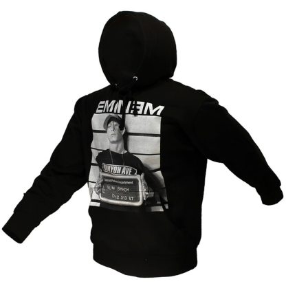 Band Merchandise Eminem Slim Shady Mugshot Hoodie Pullover - Image 2