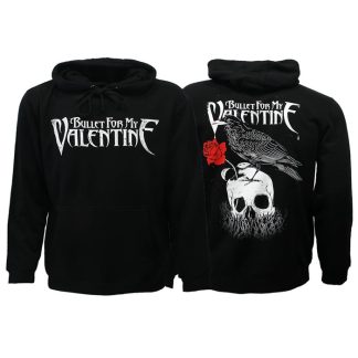 Band Merchandise Bullet For My Valentine Logo & Raven Hoodie Sweater