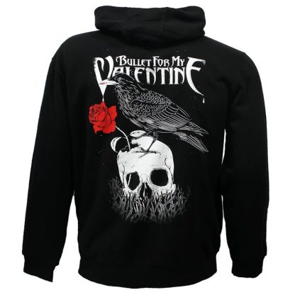 Band Merchandise Bullet For My Valentine Logo & Raven Hoodie Sweater - Image 3