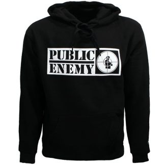 Band Merchandise Public Enemy Crosshairs Logo Sleeve Print Hoodie Sweater