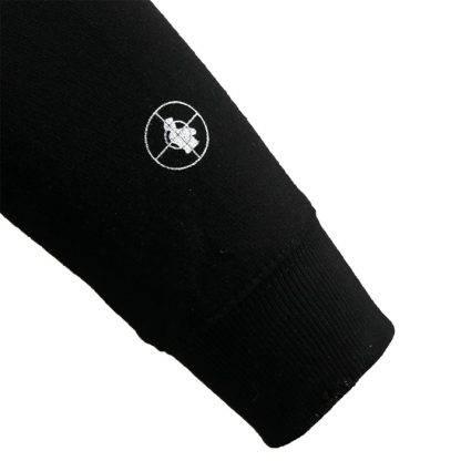 Band Merchandise Public Enemy Crosshairs Logo Sleeve Print Hoodie Sweater - Image 3