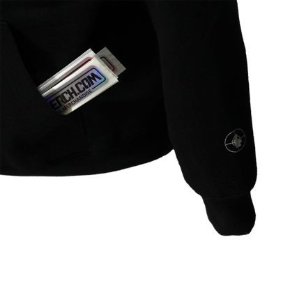Band Merchandise Public Enemy Crosshairs Logo Sleeve Print Hoodie Sweater - Image 5