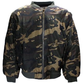Camouflage Bomber Jacket Coat