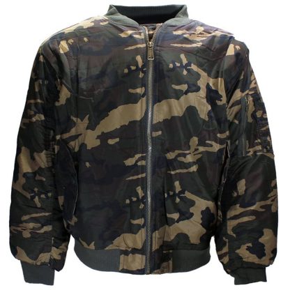 Camouflage Bomber Jacket Coat