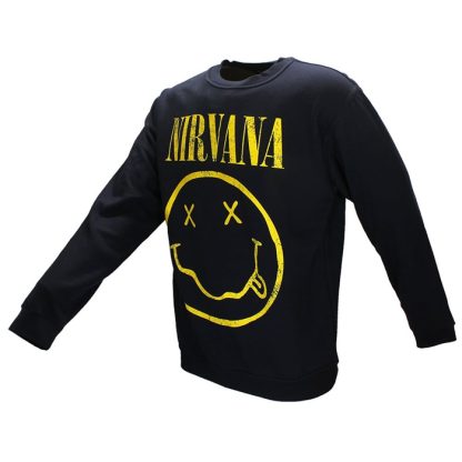 Band Merchandise Nirvana Navy Blue Sweatshirt - Image 2