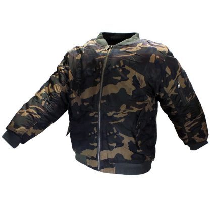 Camouflage Bomber Jacket Coat - Image 2