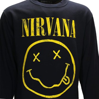 Band Merchandise Nirvana Navy Blue Sweatshirt - Image 3