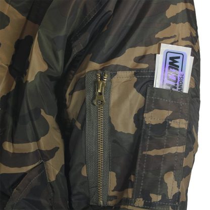 Camouflage Bomber Jacket Coat - Image 4