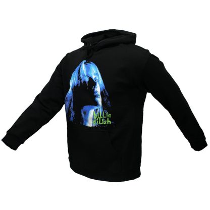 Band Merchandise Billie Eilish Neon Shadow Blue Pullover Sweater - Image 2