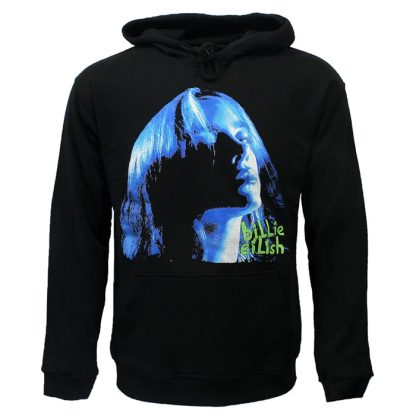 Band Merchandise Billie Eilish Neon Shadow Blue Pullover Sweater - Image 3