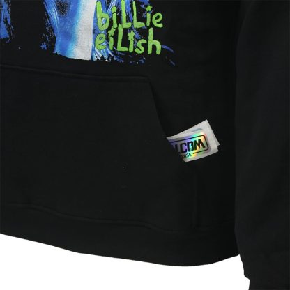 Band Merchandise Billie Eilish Neon Shadow Blue Pullover Sweater - Image 4