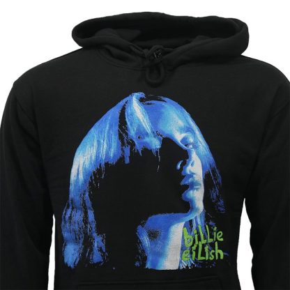 Band Merchandise Billie Eilish Neon Shadow Blue Pullover Sweater - Image 5