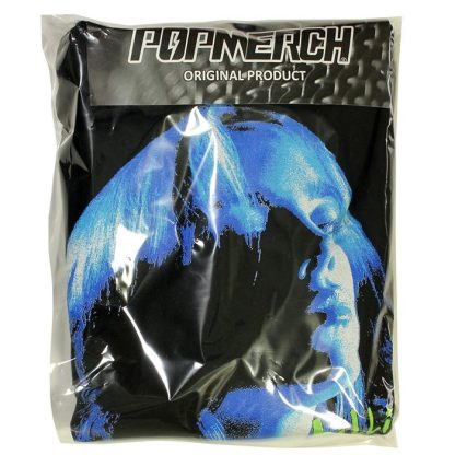 Band Merchandise Billie Eilish Neon Shadow Blue Pullover Sweater - Image 6