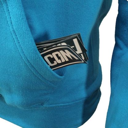 Band Merchandise Billie Eilish Thermal Photo Neon Logo Hoodie Sweater Pullover Blue - Image 2