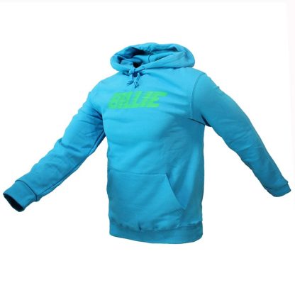 Band Merchandise Billie Eilish Thermal Photo Neon Logo Hoodie Sweater Pullover Blue - Image 3