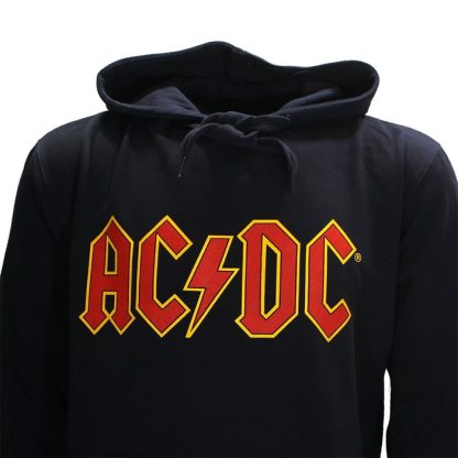 Band Merchandise AC/DC Massive Logo Navy Blue Hoodie Sweater Pullover - Image 4