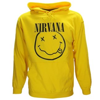 Band Merchandise Nirvana Smiley Hoodie Sweatshirt Sweater