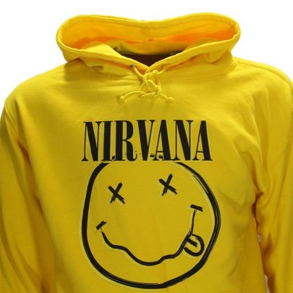 Band Merchandise Nirvana Smiley Hoodie Sweatshirt Sweater - Image 3