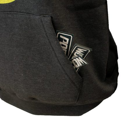 Band Merchandise Nirvana Classic Smiley Logo Hoodie Pullover Sweater Charcoal Grey - Image 4