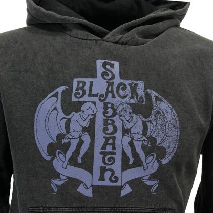 Band Merchandise Black Sabbath Angels Cross Pullover Hoodie - Image 4