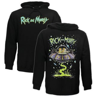 Rick and Morty Rick and Morty Sweater Spacecruiser Pullover Hoodie Black