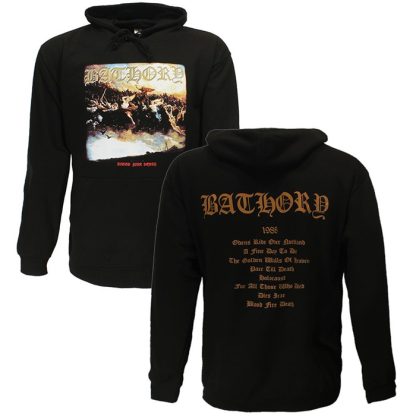 Band Merchandise Bathory Blood Fire Death Hoodie Sweater