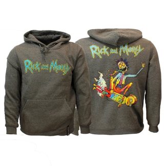 Rick and Morty Rick & Morty Acid Rick Hoodie Pullover Sweater Anthracite