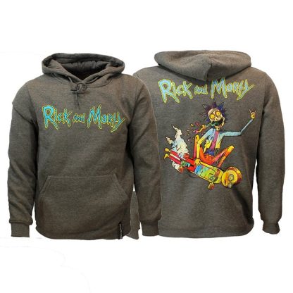 Rick and Morty Rick & Morty Acid Rick Hoodie Pullover Sweater Anthracite