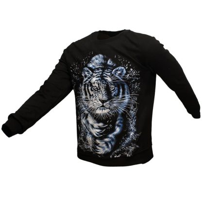 White Tiger Sweater With Lining - Original Design - Image 2