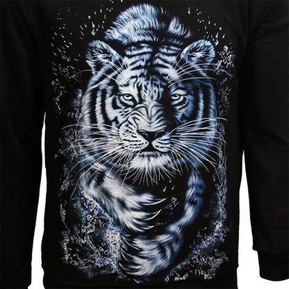 White Tiger Sweater With Lining - Original Design - Image 3