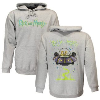Rick and Morty Rick and Morty Sweater Spacecruiser Pullover Hoodie Gray