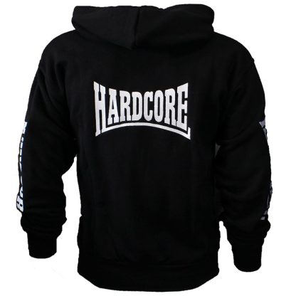 Hardcore Hardcore Embroided Logo Vest Hoodie with Zipper Black - Image 2