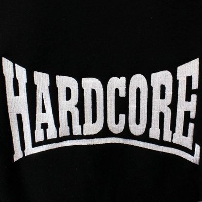 Hardcore Hardcore Embroided Logo Vest Hoodie with Zipper Black - Image 3