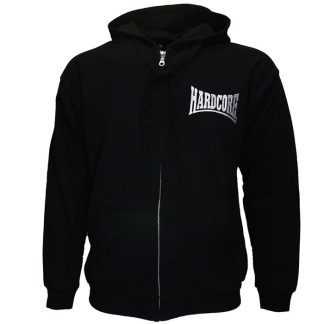 Hardcore Hardcore Embroidered Logo Zipper Hoodie Jacket - High Quality