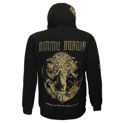 Band Merchandise Dimmu Borgir Puritanical Euphoric Misanthropia Zipper Hoodie Vest - Image 2