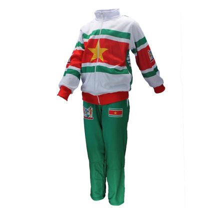 Suriname Suriname Flag Football Sports Track Suit Jacket + Trousers - Image 3